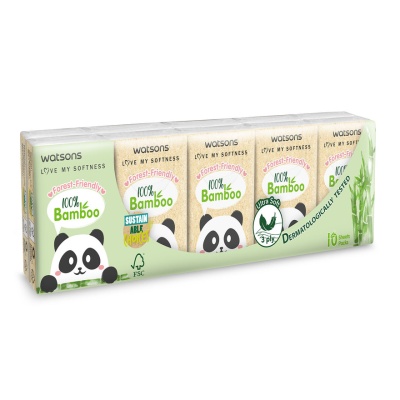 WATSONS - Forest-Friendly Bamboo Mini Hankies 3plyx10shtx10s image