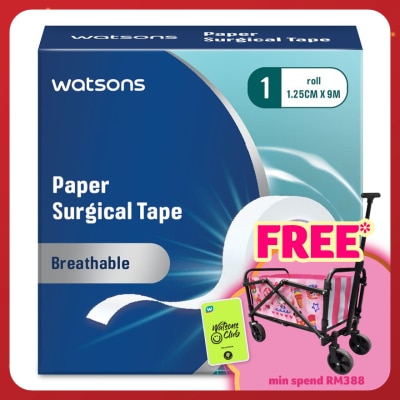 WATSONS Paper Surgical Tape 1 Roll (1.25cmx9m)