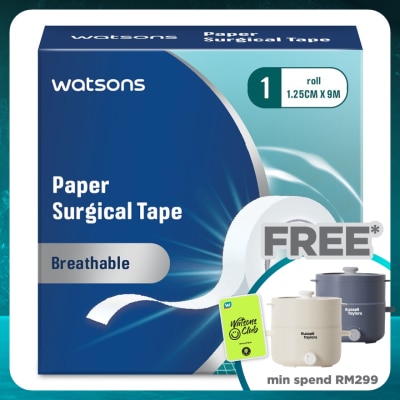 WATSONS Paper Surgical Tape 1 Roll (1.25cmx9m)