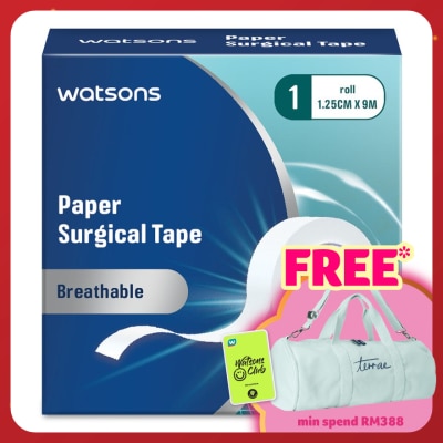 WATSONS Paper Surgical Tape 1 Roll (1.25cmx9m)
