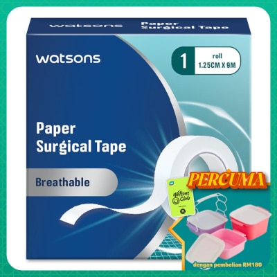 WATSONS - Paper Surgical Tape 1 Roll (1.25cmx9m)