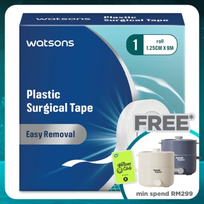 WATSONS Plastic Surgical Tape 1 Roll 1.25cm x 9m