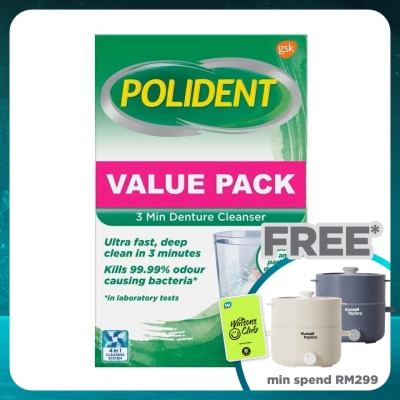 POLIDENT Daily Denture Cleanser 3Minute 72S