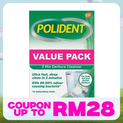 POLIDENT Daily Denture Cleanser 3Minute 72S