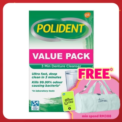 POLIDENT Daily Denture Cleanser 3Minute 72S