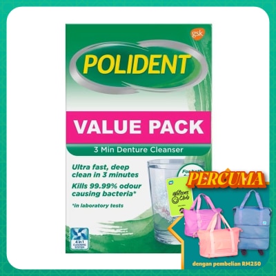 POLIDENT - Daily Denture Cleanser 3Minute 72S