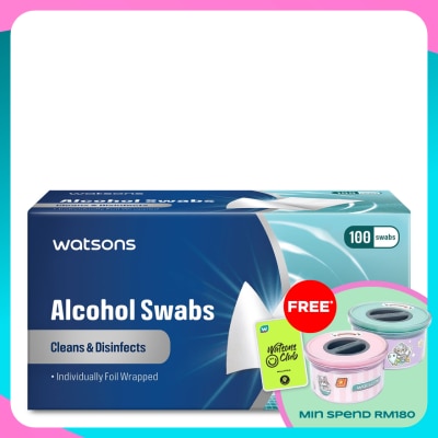 WATSONS ALCOHOL SWAB 100S