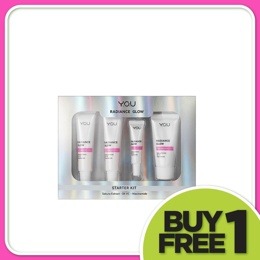 Radiance Glow Starter Kit 1S (30g Cleanser + 15g night gel + 15g day cream +5ml serum)