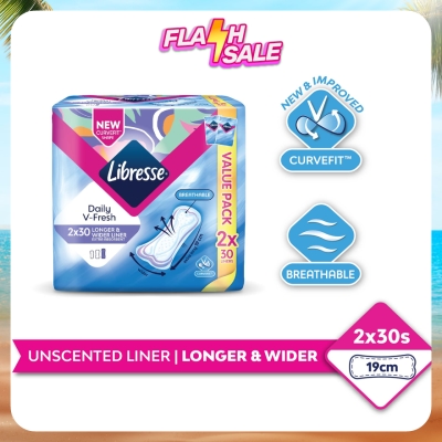 LIBRESSE - Longer & Wider Slim Liner 2 x 30's