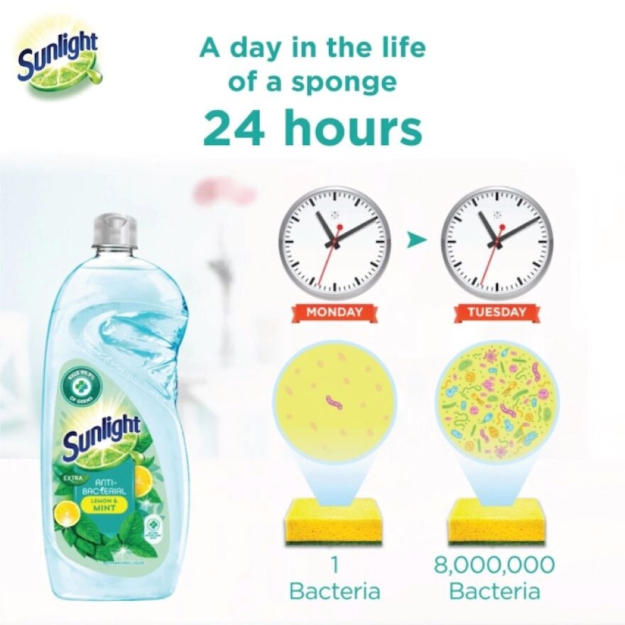 Sunlight Anti-Bacterial Dishwashing Liquid 800ml image