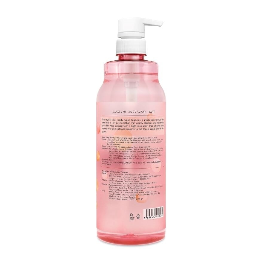 Botanical Body Wash Rose 1L