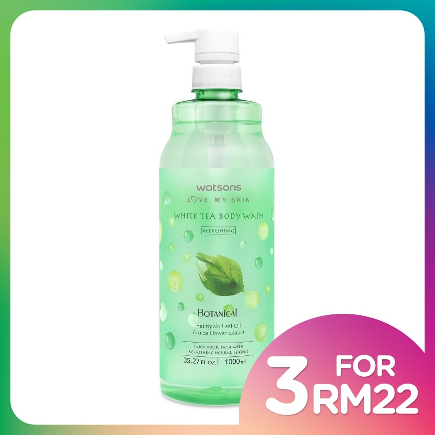 Botanical Body Wash White Tea 1L