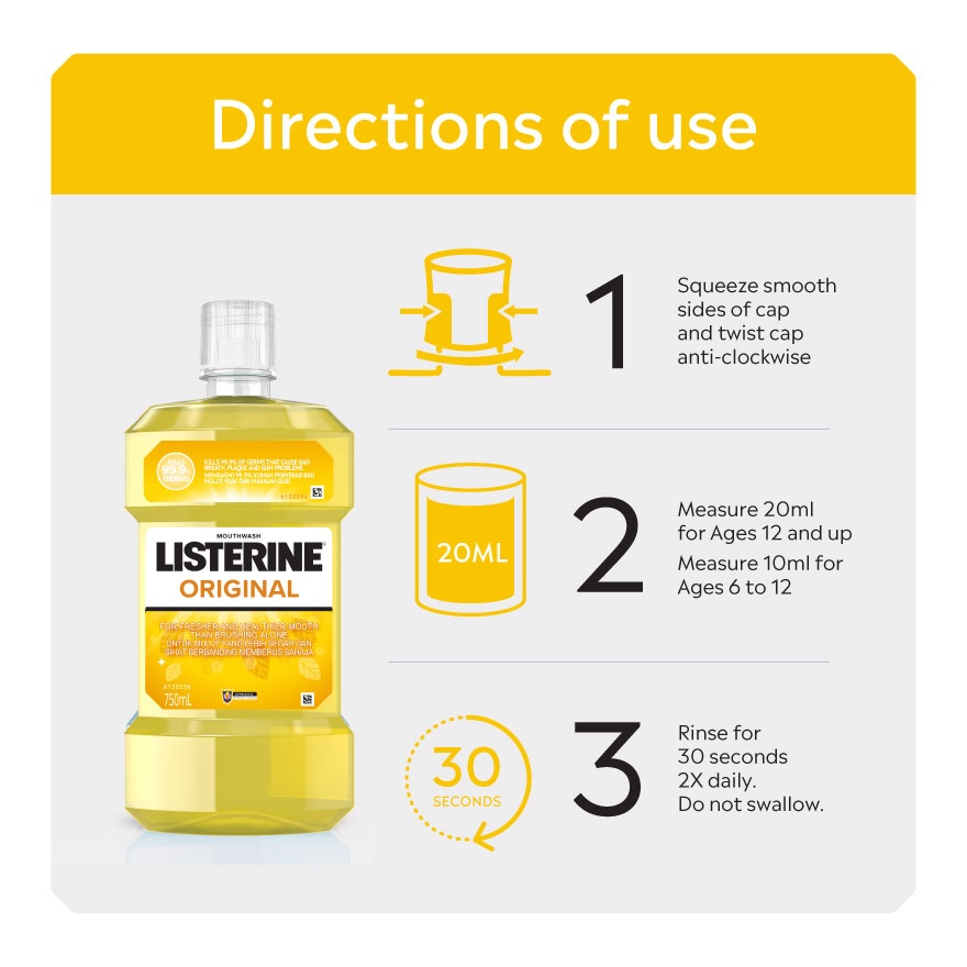 Listerine Original Mouth Rinse 750ml image