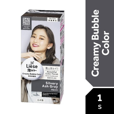 LIESE Hair Creamy Bubble Color - Silvery Ash Gray 1'S