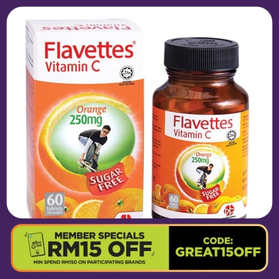 FLAVETTES Vitamin C Sugar Free 60's
