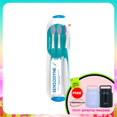 SENSODYNE - Sensitive Teeth Deep Clean Soft Toothbrush 3S