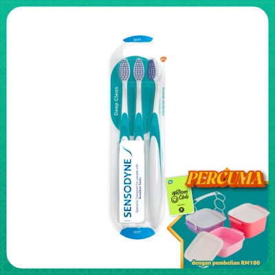 SENSODYNE - Sensitive Teeth Deep Clean Soft Toothbrush 3S
