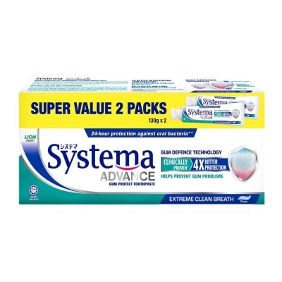 SYSTEMA Toothpaste Extreme Clean Breath 2x130g