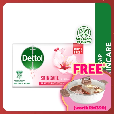 DETTOL Bar Soap Skincare Sakura Blossom Value Pack 100g x4