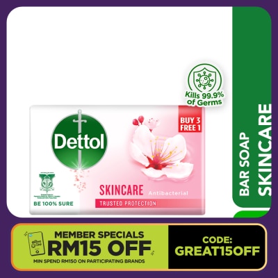 DETTOL Bar Soap Skincare Sakura Blossom Value Pack 100g x4