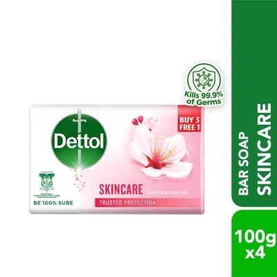 DETTOL Bar Soap Skincare Sakura Blossom Value Pack 100g x4