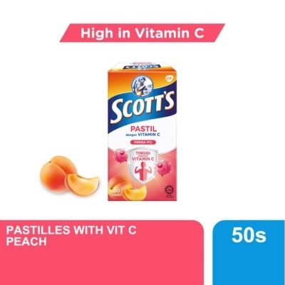 SCOTT'S Vitamin C Pastilles Peach 50S For Kids