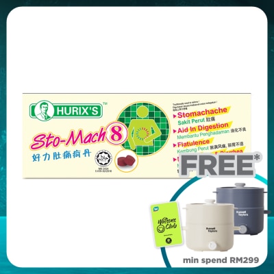 HURIX'S Sto-Mach 8 (12 Tablets Per Outer)