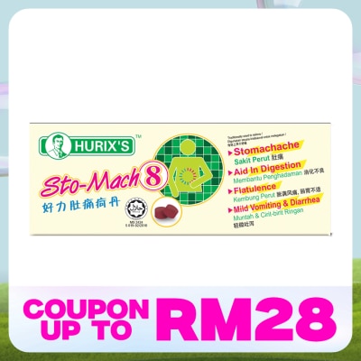 HURIX'S Sto-Mach 8 (12 Tablets Per Outer)