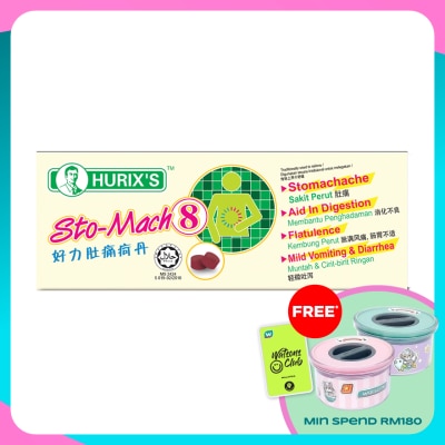 HURIX'S Sto-Mach 8 (12 Tablets Per Outer)