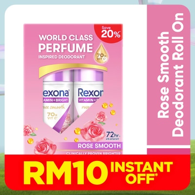 REXONA Rose Glow Doedorant Roll On 2x45ML