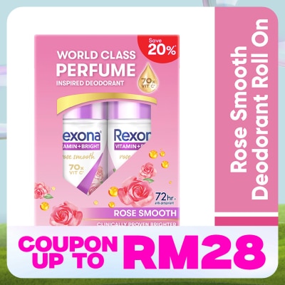 REXONA Rose Glow Doedorant Roll On 2x45ML