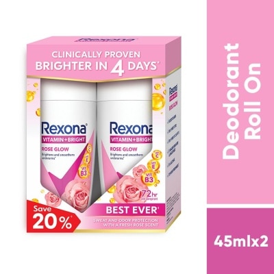 REXONA Rose Glow Doedorant Roll On 2x45ML