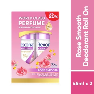 REXONA Rose Glow Doedorant Roll On 2x45ML
