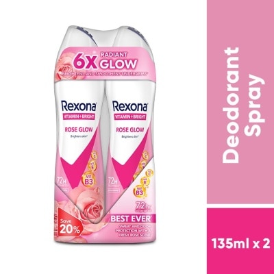 REXONA Rose Glow Spray Deo 2x135ml