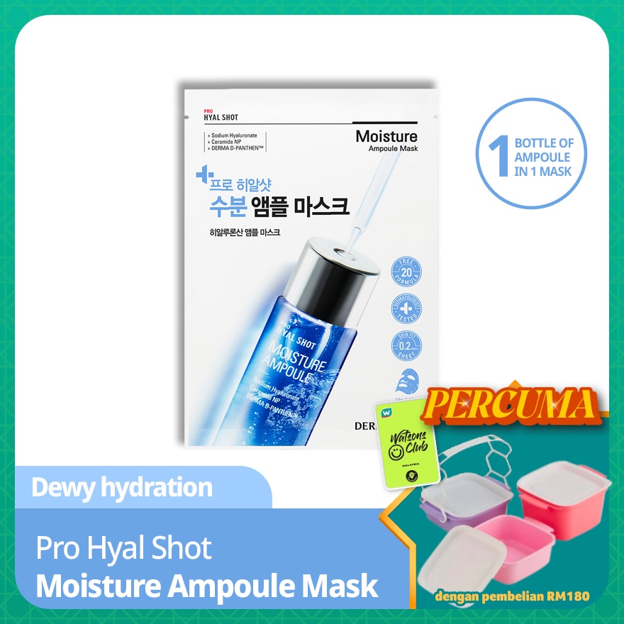 Pro Hyal Shot Moisture Ampoule Mask 1s