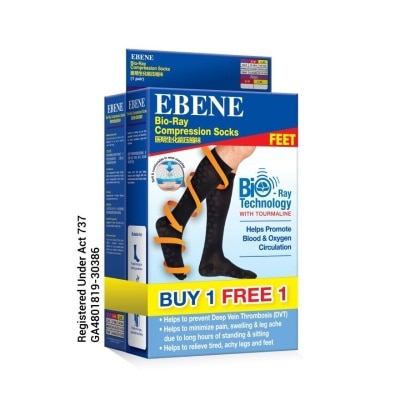 EBENE BR COMPRESS SOCKS L/XL 2s