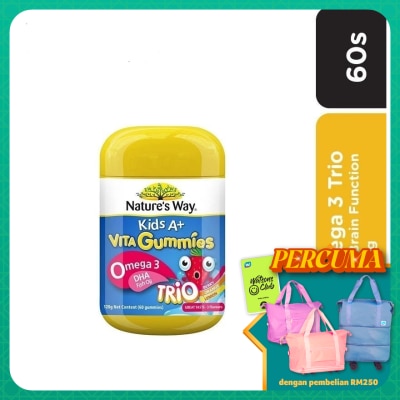 NATURE'S WAY Kids A+ Omega 3 Trio 60 gummies