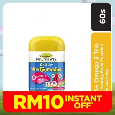 NATURE'S WAY Kids A+ Omega 3 Trio 60 gummies