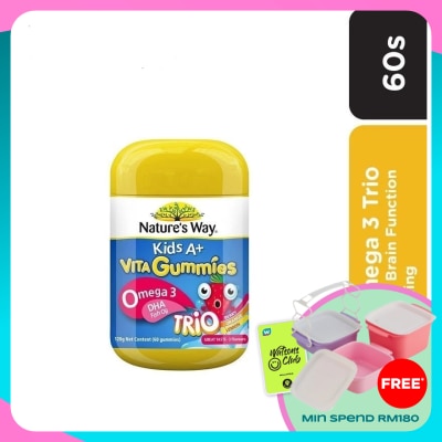 NATURE'S WAY Kids A+ Omega 3 Trio 60 gummies
