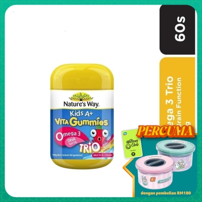 NATURE'S WAY Kids A+ Omega 3 Trio 60 gummies