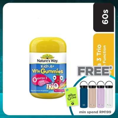 NATURE'S WAY Kids A+ Omega 3 Trio 60 gummies