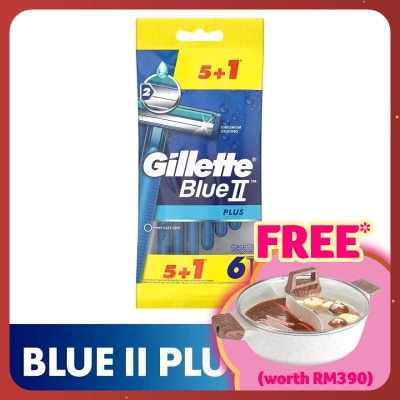GILLETTE Blue II Plus Disposable 5s+1