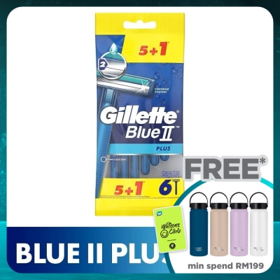 GILLETTE Blue II Plus Disposable 5s+1