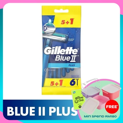 GILLETTE Blue II Plus Disposable 5s+1