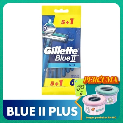 GILLETTE Blue II Plus Disposable 5s+1
