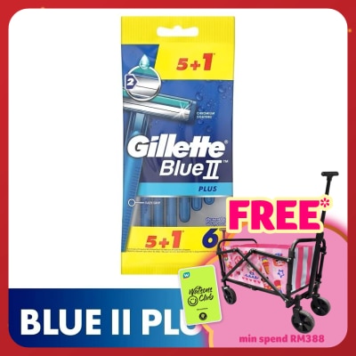 GILLETTE Blue II Plus Disposable 5s+1