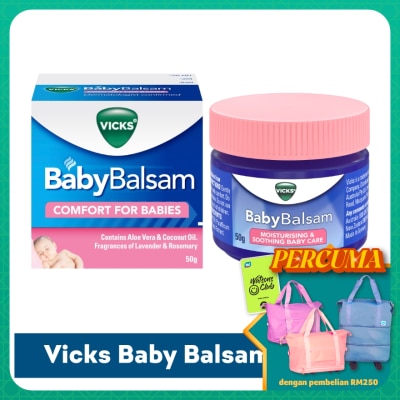 VICKS - Baby Balsam Moisturising & Soothing Baby Care Rub 50g