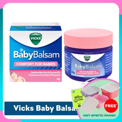 VICKS Baby Balsam Moisturising & Soothing Baby Care Rub 50g