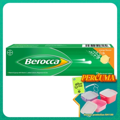 BEROCCA - Berocca Vitamin B Effervescent Orange Tablets 15s