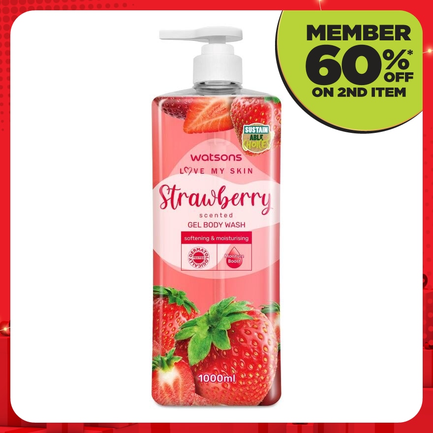 STRAWBERRY SCENTED GEL BODY WASH